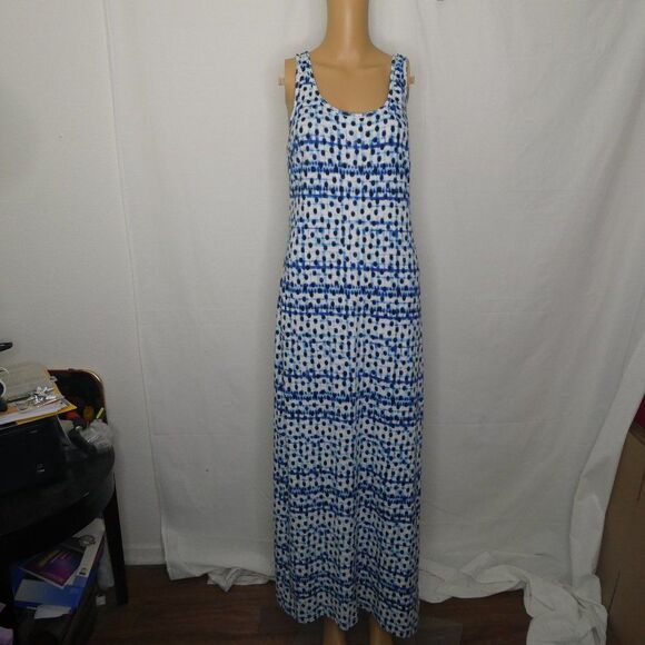 Tommy Bahama Tie Dye Tank Maxi Dress Blue White Sm - Picture 1 of 4